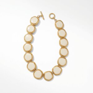 Vintage White Email Necklace