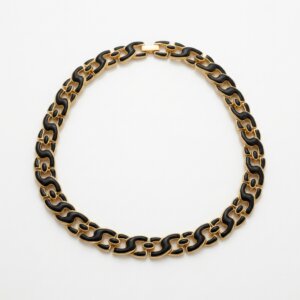Vintage Email Chain Necklace