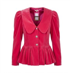 Pink Velvet Fit Blazer - 34