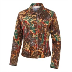 Vintage Leaves Denim Jacket - S/M