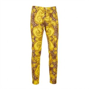 Yellow Print Skinny Denim - 34