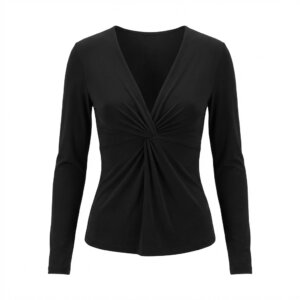 Black Twist Knot Top - M