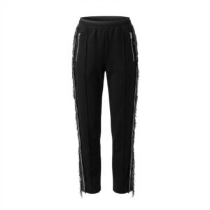 Black Rhinestones Track Pants - S