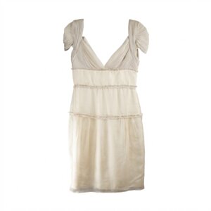 Nude Silk Fit Evening Dress - 34
