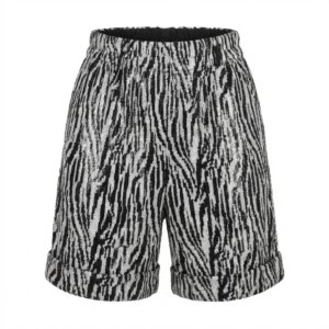 High Waisted Sequined Shorts - 36