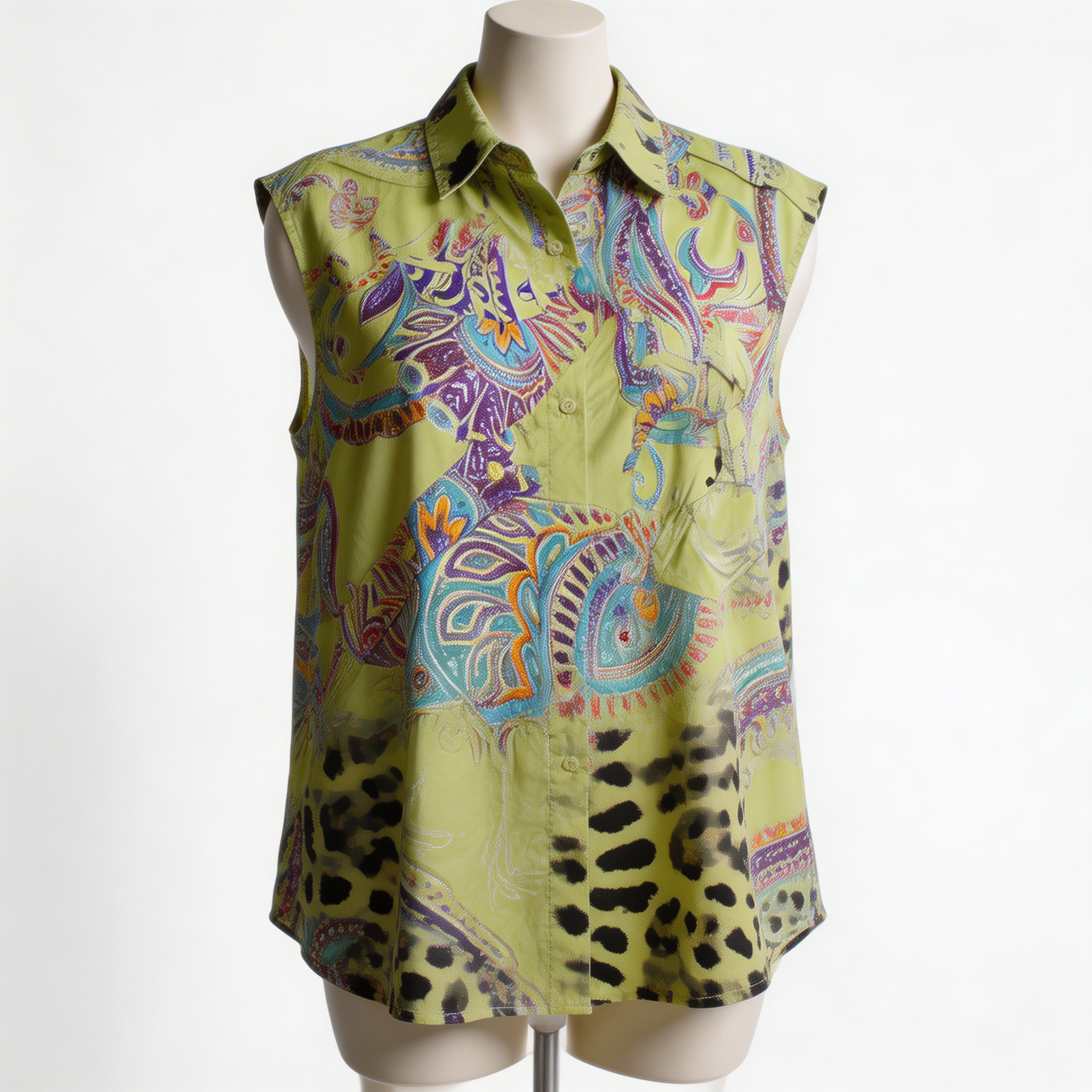 Paisley Cotton Loose Blouse - XXL