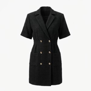 Double Breasted Tweed Dress - 40