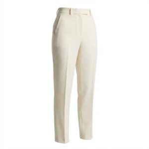 White Wool Fit Trousers - 38