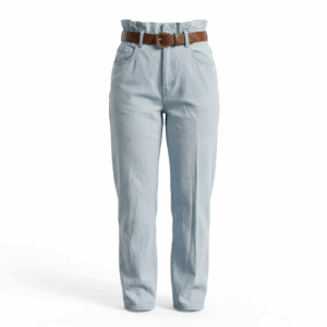 Blue High Waist Straight Jeans - 36
