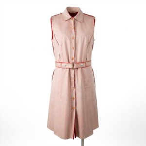 Buttoned A-Line Mid Dress - 40