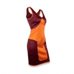 Bi-Color Silk Bodycon Dress - 34/36