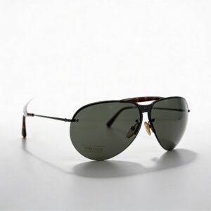 Metal Rimless Aviator Sunglasses