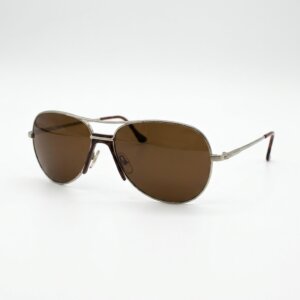 Silver Metal Aviator Sunglasses