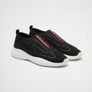 Black Fabric Sock Sneakers - 37