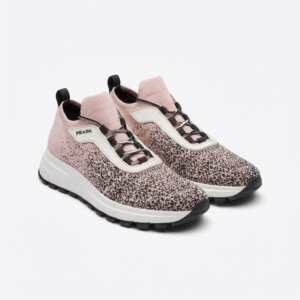 Bi-Color Fabric Sock Sneakers - 36.5