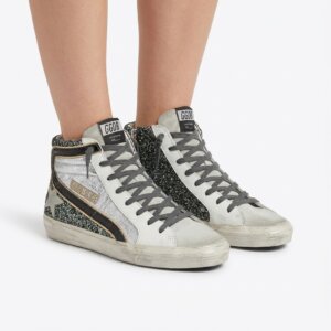 Glitter Mid Leather Sneakers - 42