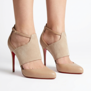 Nude Buckle Stiletto Heels - 36