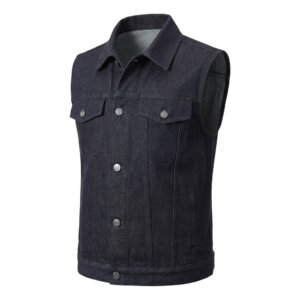 Sleeveless Denim Cotton Jacket - 40