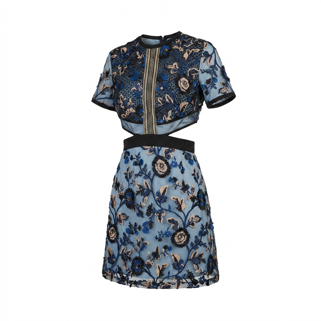 A-Line Cut-Out Evening Dress - 38