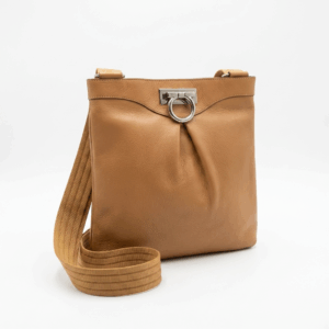 Caramel Leather Crossbody Bag