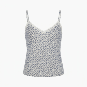 Flower Print Cotton Tank Top - XS