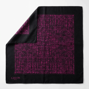 Fuchsia Dots Silk Square Scarf