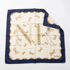 Jeweled Bows Silk Scarf