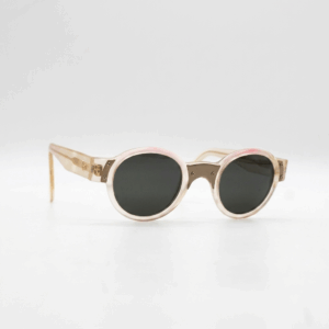 Transparent Oval Metal Sunglasses
