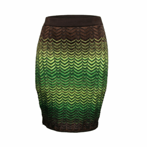 Chevron Print Knit Skirt - 38