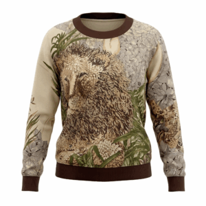 Lion's Face Oversize Sweater - S