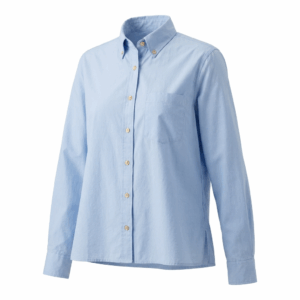 Blue Loose Cotton Blouse - 34