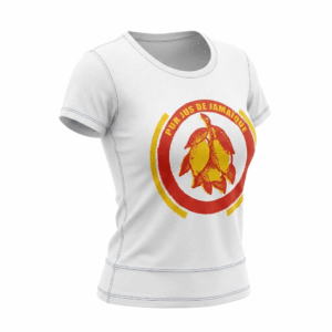 White Printed Cotton T-Shirt - 40