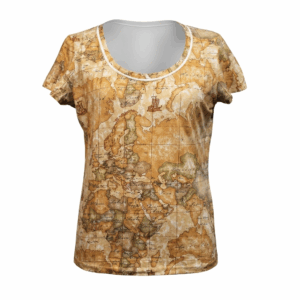 ''Map'' Cotton Fit T-Shirt - M/L