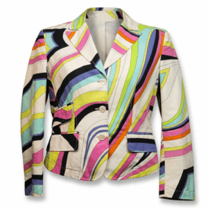 Colorful Print Short Blazer - 42