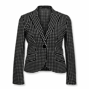 Square Print Fit Blazer - 36
