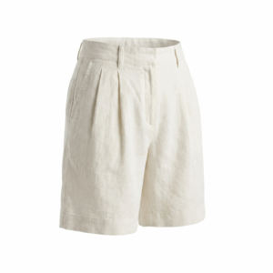 White Linen Shorts - 34