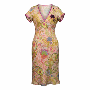 Printed Silk A-Line Dress - 38
