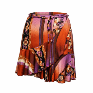 Wrap Printed Mini Skirt - 36