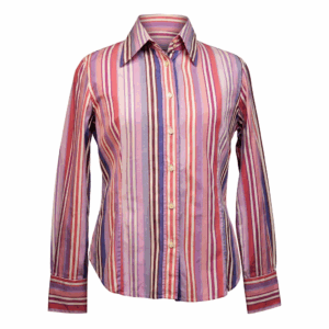 Multicolor Stripes Fit Blouse - 38
