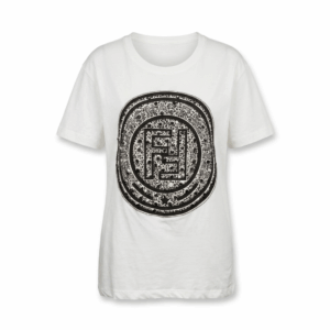White Rhinestones Fit T-Shirt - 36/38