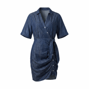 Denim Buttoned Mid Dress - 38/40