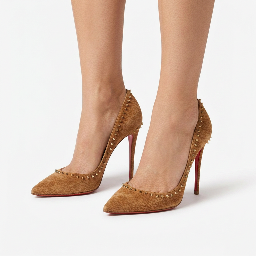 Camel Rockstuds High Heels - 39.5