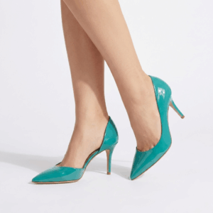 Turquoise Patent Leather Pumps - 41