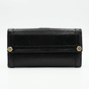 Black Leather Rectangle Wallet
