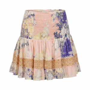 Flower Silk Mini Skirt - M/L