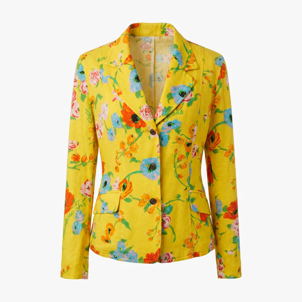 Fit Flower Print Blazer - 38/40