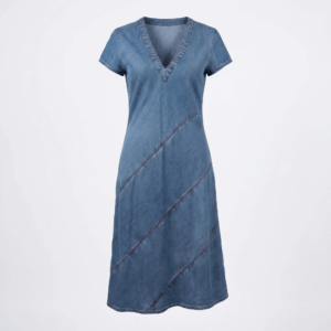 Denim A-Line Mid Dress - M