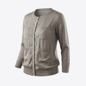 Light Grey Silk Cardigan - S