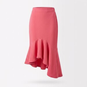 Asymmetrical Peplum Skirt - 38
