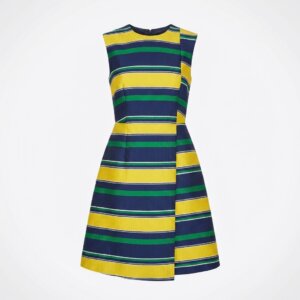 Multicolor A-Line Mid Dress - 38